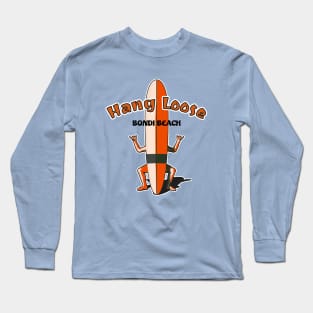 Bondi Beach Surfboard Shaka Man Long Sleeve T-Shirt